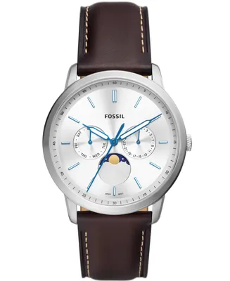 Fossil Men's Neutra Brown Leather Strap Watch 42mm