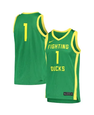 Men's Nike #1 Green Oregon Ducks Replica Basketball Jersey