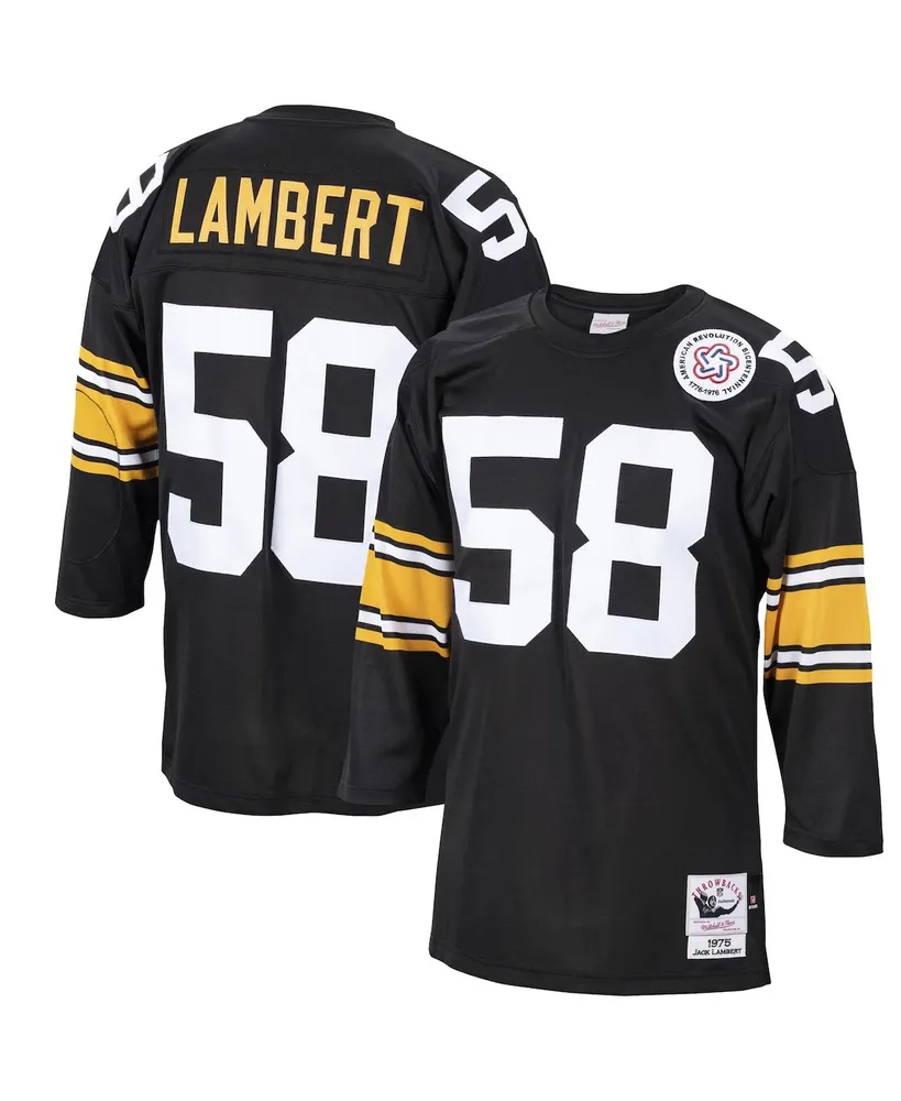 Men's Mitchell & Ness Jack Lambert Black Pittsburgh Steelers 1975 Authentic Retired Player Jersey