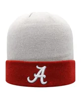 Men's Top of the World Gray, Crimson Alabama Crimson Tide Core 2-Tone Cuffed Knit Hat