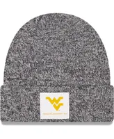 Men's New Era Heathered Black West Virginia Mountaineers Hamilton Cuffed Knit Hat