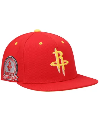Men's Mitchell & Ness Red Houston Rockets 40th Anniversary Color Flip Snapback Hat