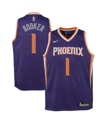Big Boys Nike Devin Booker Purple Phoenix Suns 2021/22 Diamond Swingman Jersey - Icon Edition