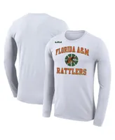 Men's Nike x LeBron James White Florida A&M Rattlers Collection Legend Performance Long Sleeve T-shirt