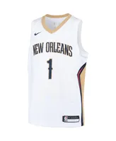 Big Boys Nike Zion Williamson White New Orleans Pelicans Swingman Player Jersey