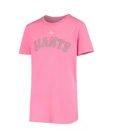 Big Girls Majestic Buster Posey Pink San Francisco Giants Name and Number Team T-shirt