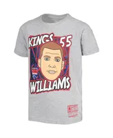 Big Boys Mitchell & Ness Jason Williams Gray Sacramento Kings Hardwood Classics King of the Court Player T-shirt