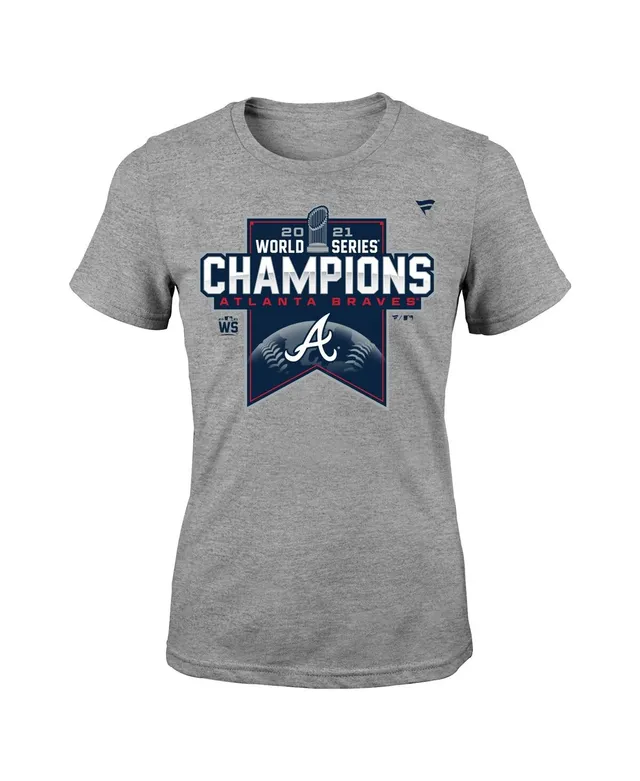 Toddler Fanatics Branded Heathered Gray Atlanta Braves 2021 World Series Champions Locker Room T-Shirt