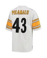 Women's Mitchell & Ness Troy Polamalu White Pittsburgh Steelers 2005 Legacy Replica Team Jersey