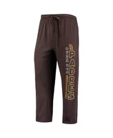 Men's Concepts Sport Brown, Gold San Diego Padres Meter T-shirt and Pants Sleep Set