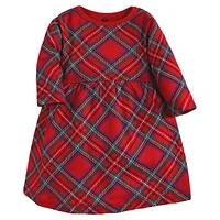 Hudson Baby Girls Cotton Dresses, Red Tartan