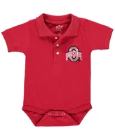 Infant Boys and Girls Scarlet Ohio State Buckeyes Polo Bodysuit