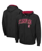 Colosseum Men's Stanford Cardinal Arch & Logo 3.0 Full-Zip Hoodie