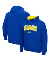 Men's Colosseum Royal Delaware Fightin' Blue Hens Arch And Logo Pullover Hoodie