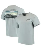 Men's Gray Navy Midshipmen Team Comfort Colors Campus Scenery T-shirt