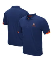 Men's Colosseum Navy Virginia Cavaliers Logo Santry Polo Shirt