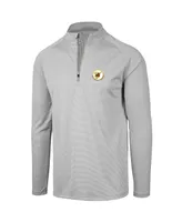 Men's LevelWear Gray San Diego Padres Orion Historic Logo Raglan Quarter-Zip Jacket