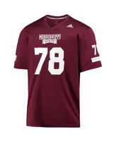 Men's Adidas #78 Maroon Mississippi State Bulldogs Team Premier Football Jersey