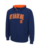 Men's Colosseum Navy Syracuse Orange Arch & Logo 3.0 Full-Zip Hoodie