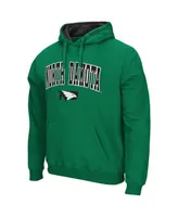 Men's Colosseum Kelly Green North Dakota Arch and Logo Pullover Hoodie