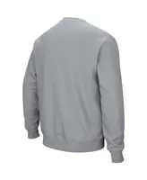 Men's Colosseum Heathered Gray Cal Bears Arch Logo Tackle Twill Pullover Sweatshirt