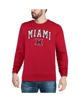 Colosseum Men's Miami University RedHawks Arch Logo Crew Neck Sweatshirt