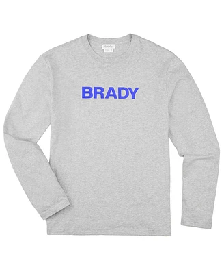Men's Brady Gray Wordmark Long Sleeve T-shirt