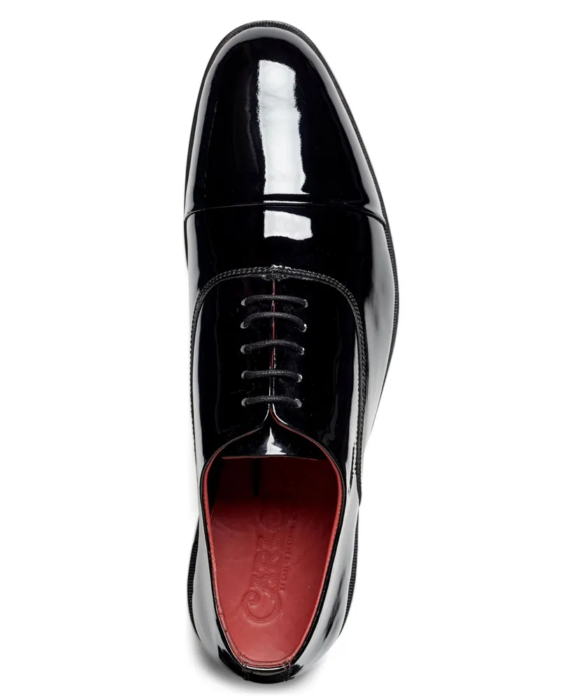 Men's Tuxedo Cap-Toe Oxford Patent Leather Dress Shoe