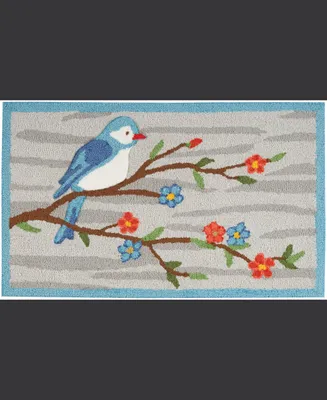 Nourison Hand Hooked Birds on a Branch Accent Rug 18"x30"