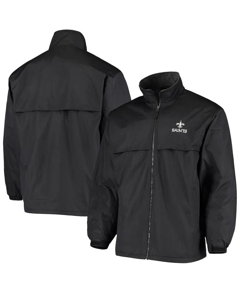 Men's Dunbrooke Black New Orleans Saints Triumph Fleece Full-Zip Jacket