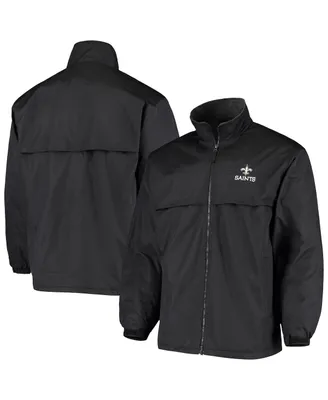 Men's Dunbrooke Black New Orleans Saints Triumph Fleece Full-Zip Jacket