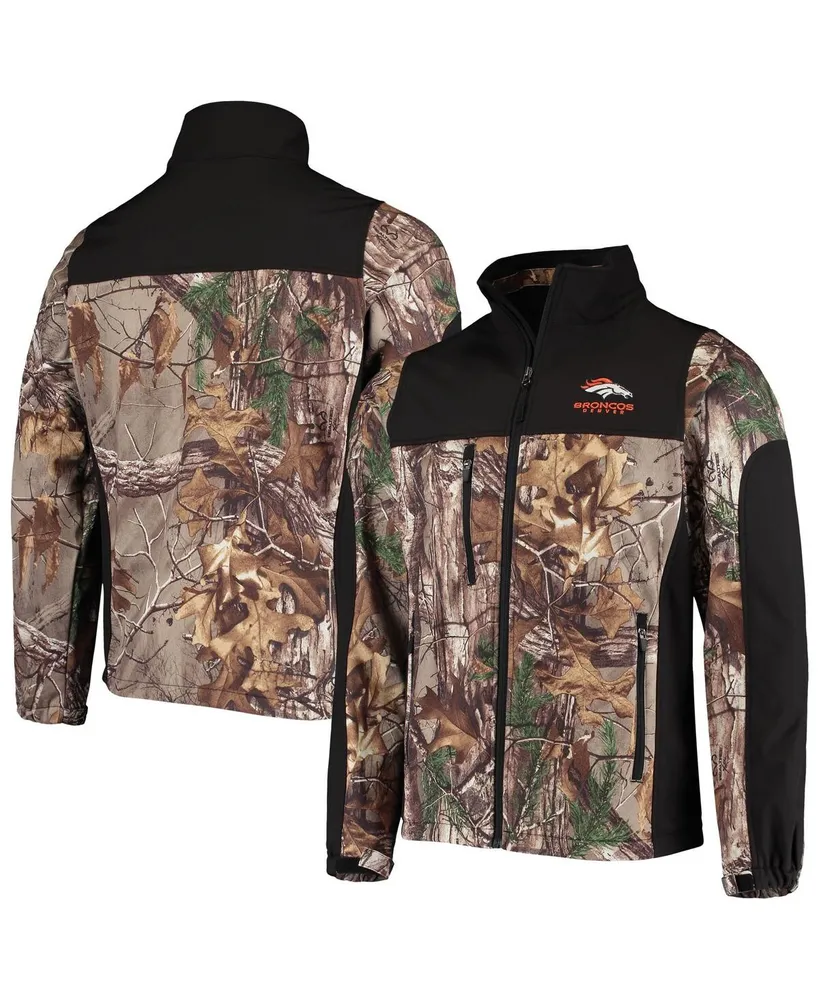 Men's Dunbrooke Realtree Camo and Black Denver Broncos Circle Hunter Softshell Full-Zip Jacket