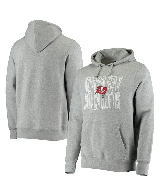 Men's '47 Brand Heathered Gray Tampa Bay Buccaneers Bevel Pullover Hoodie