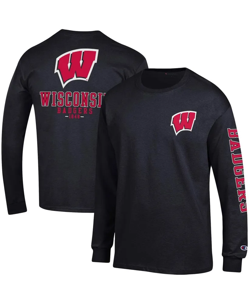 Men's Champion Wisconsin Badgers Team Stack Long Sleeve T-shirt