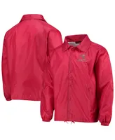 Men's Dunbrooke Red Tampa Bay Buccaneers Coaches Classic Raglan Full-Snap Windbreaker Jacket