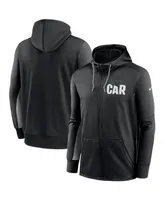 Men's Nike Black and Gray Carolina Panthers Mascot Performance Full-Zip Hoodie