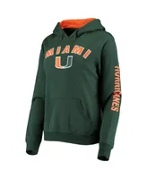 Women's Colosseum Green Miami Hurricanes Loud and Proud Pullover Hoodie