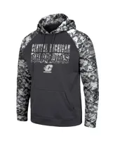 Men's Colosseum Charcoal Cent. Michigan Chippewas Oht Military-Inspired Appreciation Digital Camo Pullover Hoodie