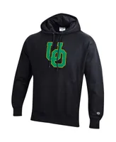 Men's Champion Black Oregon Ducks Vault Logo Reverse Weave Pullover Hoodie