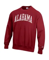 Men's Champion Crimson Alabama Tide Arch Reverse Weave Pullover Sweatshirt