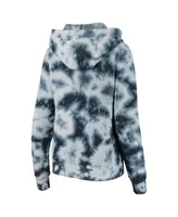 Women's New Era Navy England Patriots Tie Dye Fleece Full-Zip Hoodie