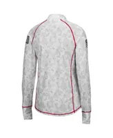 Women's Colosseum White Louisville Cardinals Oht Military-Inspired Appreciation Officer Arctic Camo 1/4-Zip Jacket