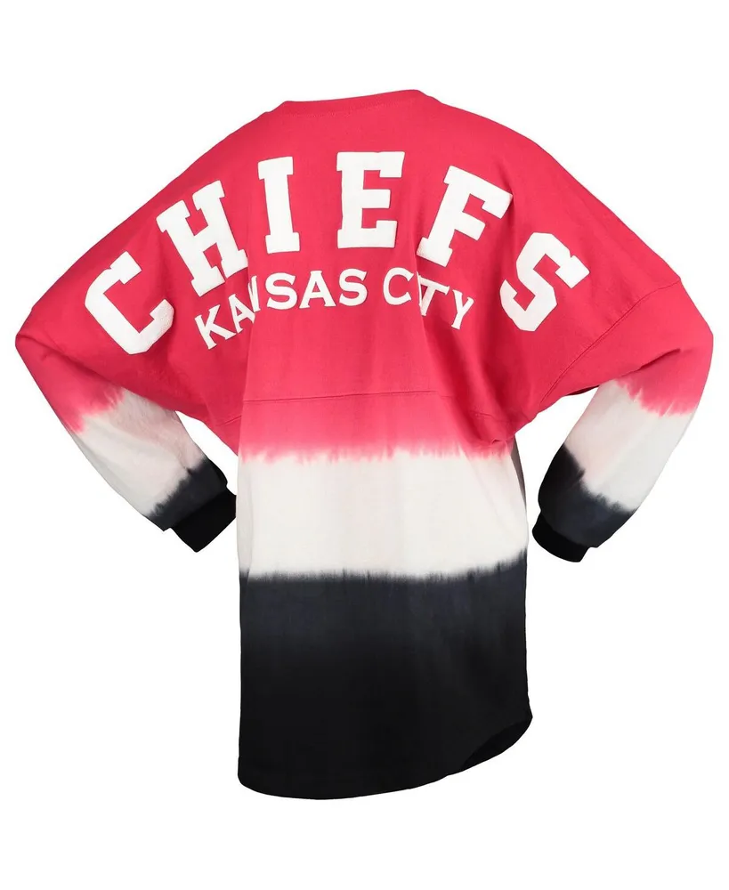 Women's Fanatics Red, White Kansas City Chiefs Ombre Long Sleeve T-shirt