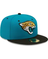 Men's New Era Teal, Black Jacksonville Jaguars Flipside 59Fifty Fitted Hat