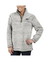 Women's G-iii 4Her by Carl Banks Gray Colorado Avalanche Sherpa Quarter-Zip Pullover Jacket