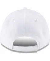 Men's New Era White Washington Football Team Circle Essential 9Forty Adjustable Hat