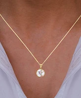 Enamel Hummingbird 18" Pendant Necklace in 14k Gold