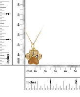 Enamel Paw 18" Pendant Necklace in 14k Gold