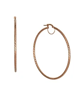 Textured Hoop Earrings in 10k Gold