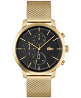 Lacoste Men's Replay Gold-Tone Mesh Bracelet Watch 44mm